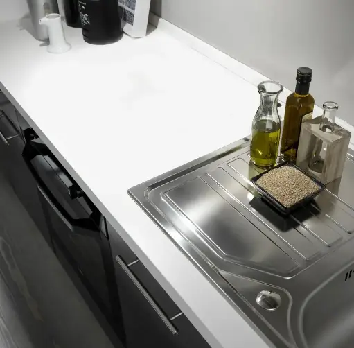 Modern white kitchen worktop "Mara".