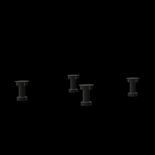 Adjustable Kitchen Base Cabinet Legs 120mm Black Pack of 4