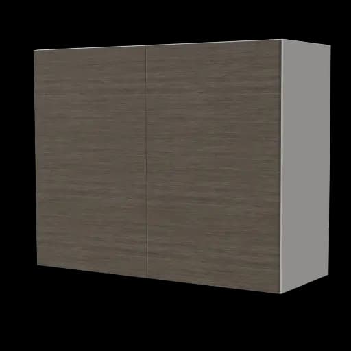 Wall Cabinet 90cm - Grey Oak & Matt White