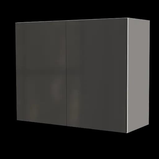 Wall Cabinet 90cm - Lacquer Grey & Matt White