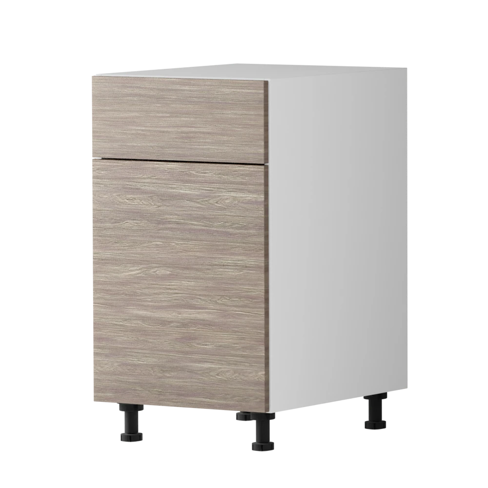 Meuble bas de cuisine moderne "Sofia" chêne gris 40x72cm