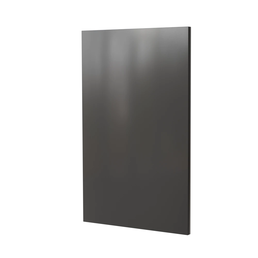 Porte de meuble de cuisine moderne laquée gris "Mara" 45x72cm
