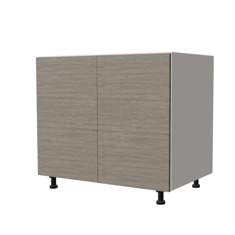 Meuble bas de cuisine moderne "Sofia" en chêne gris 90x72cm