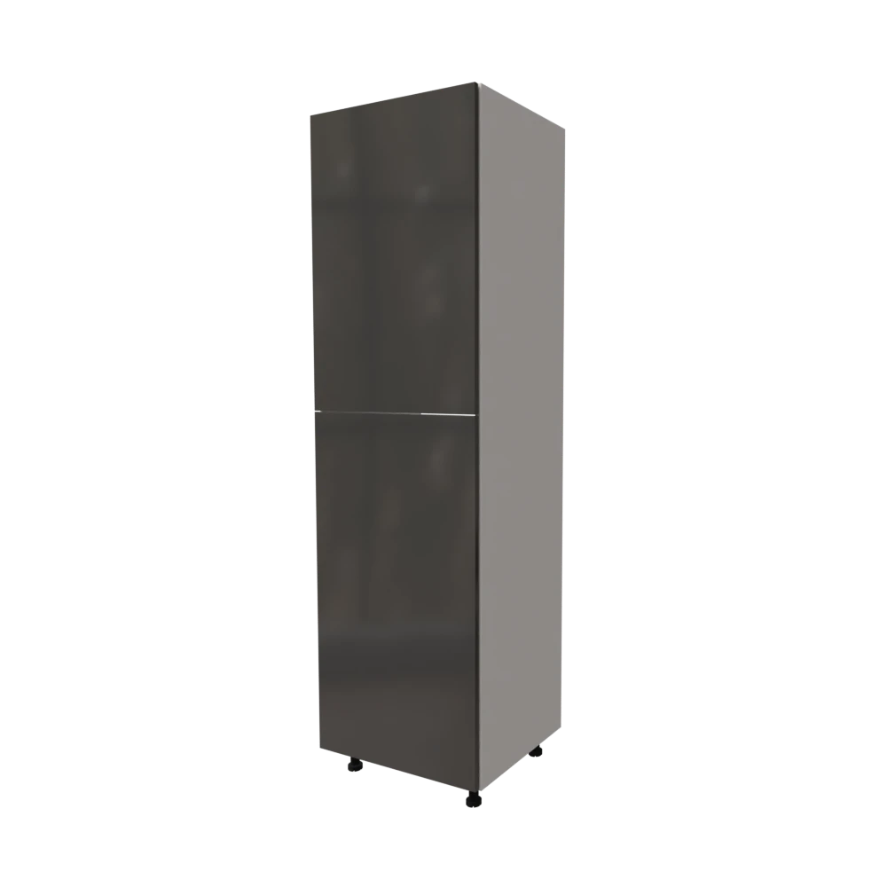 Modern high kitchen cabinet "Mara" gray lacquered 60x204cm