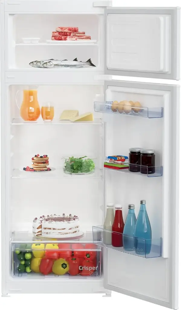 BEKO BCSA-250K4-SN integrated refrigerator with freezer - stainless steel