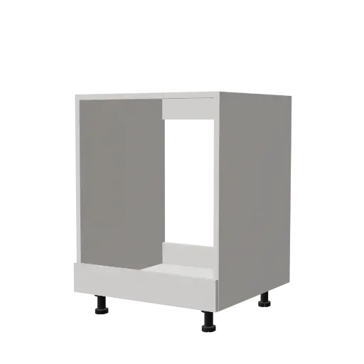 [540031920385] Modern "Lili" white star kitchen base cabinet 60x72cm (for oven)