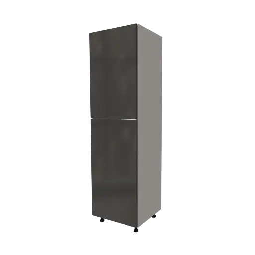 [540031920403] Modern high kitchen cabinet "Mara" gray lacquered 60x204cm