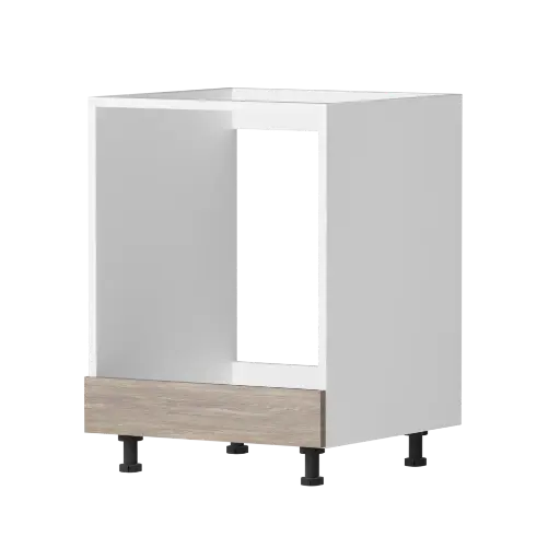 [540031920404] Meuble bas de cuisine moderne "Sofia" chêne gris 60x72cm (pour four)